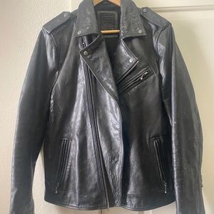 ALLSAINTS Men’s Distressed Leather Moto Jacket